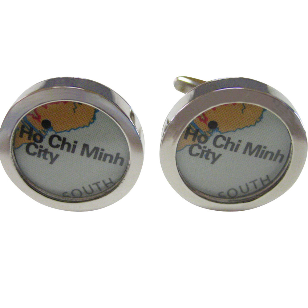 Ho Chi Minh City Vietnam Map Cufflinks